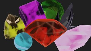3D Stylized gems