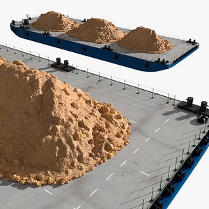 Cargo Barge with Sand Load