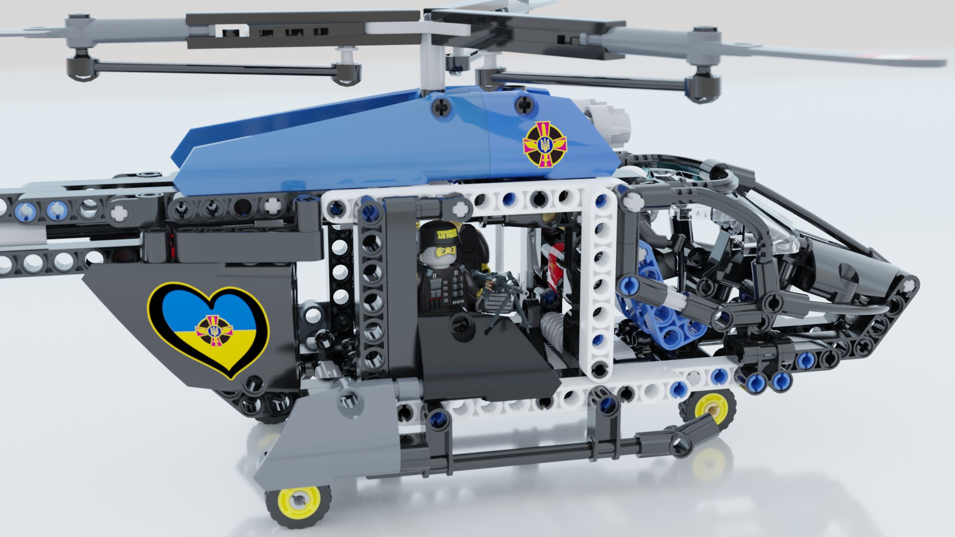 Lego Helicopter UA Air Force 3D model https://p.turbosquid.com/ts-thumb/a4/SbnJ5r/Yp/23/png/1646555192/1920x1080/fit_q87/62be603df5a550e4b5420e59a43e7f8e862181e9/23.jpg