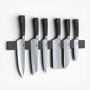 Japanese Knives Magnet Set