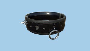 Gothic Choker Collar 05 Black Skull - Character Design Fashion