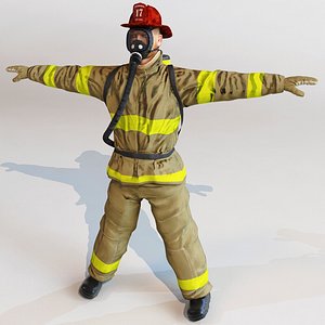 c4d fireman modelled