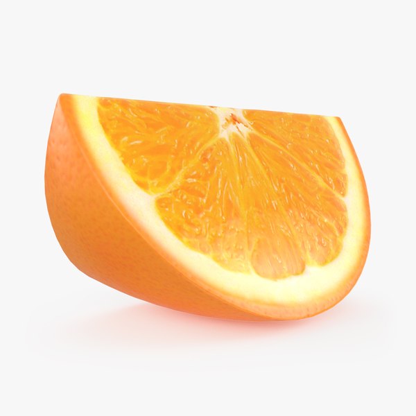 3D realistic orange slice