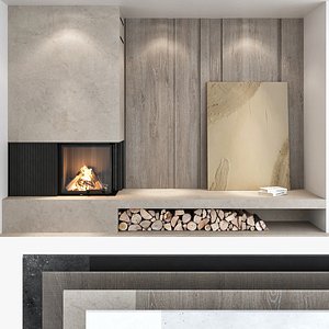 Fireplace and Firewood set 03