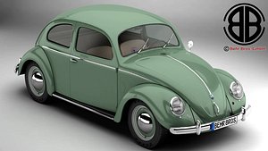 volkswagen beetle 1951 deluxe 3d model
