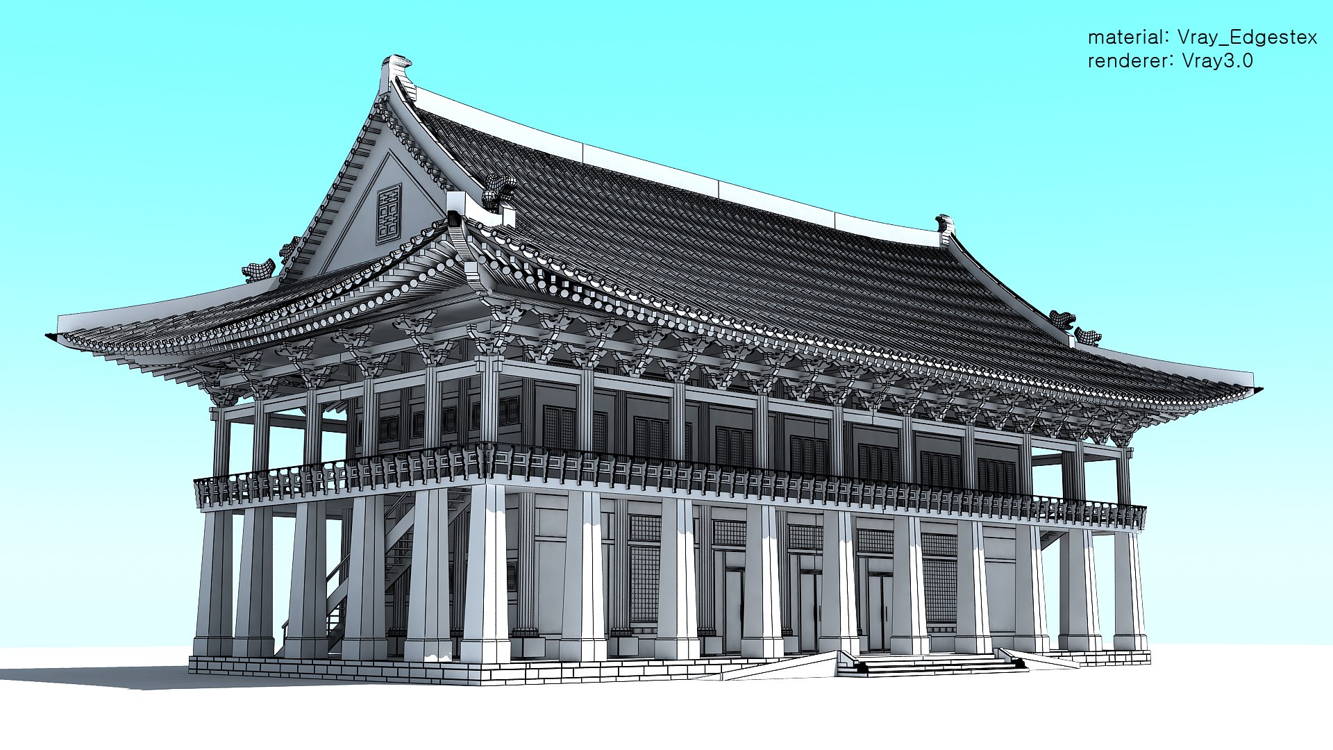 Hanok-banquethall 3D Model - TurboSquid 1198582