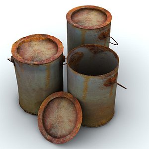 rusted tins 3d model