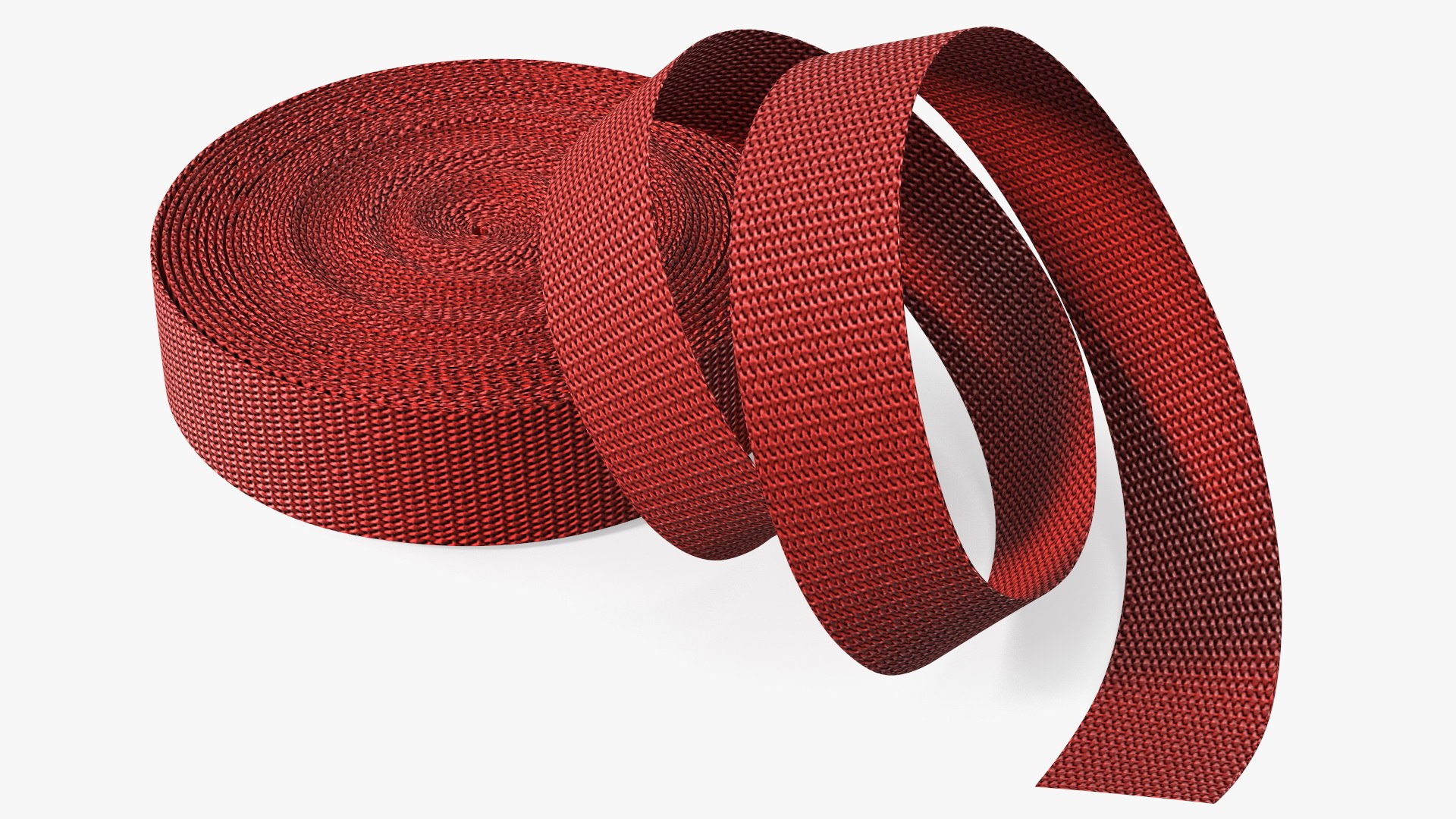 Heavy Duty Belt Strap Red 3D model preview