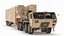 Missile Launcher Sand Camo with Truck 3D