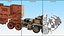 Missile Launcher Sand Camo with Truck 3D