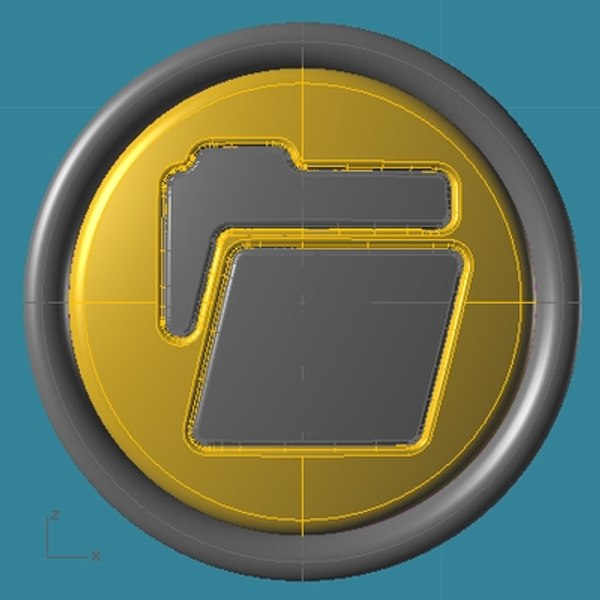 free button web design 3d model