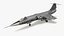3D Lockheed F-104 Starfighter Aircraft Jet Rigged for Cinema 4D