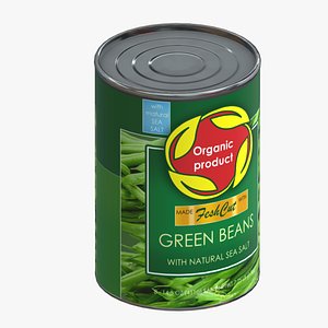 Green Beans Low Poly 3D model