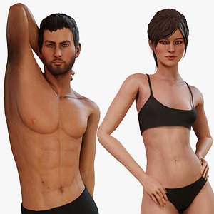 Male Female base Rig 3D model