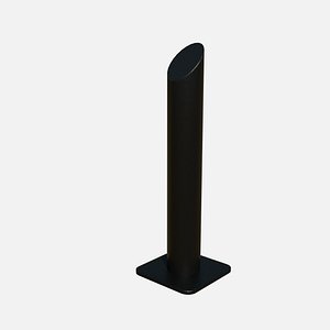 Metal road pole modern 100 cm 3D model