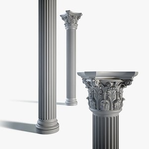 classical column c03 3d model