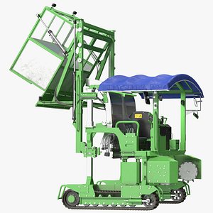Self Propelled Tea Leaf Harvester Rigged for Maya