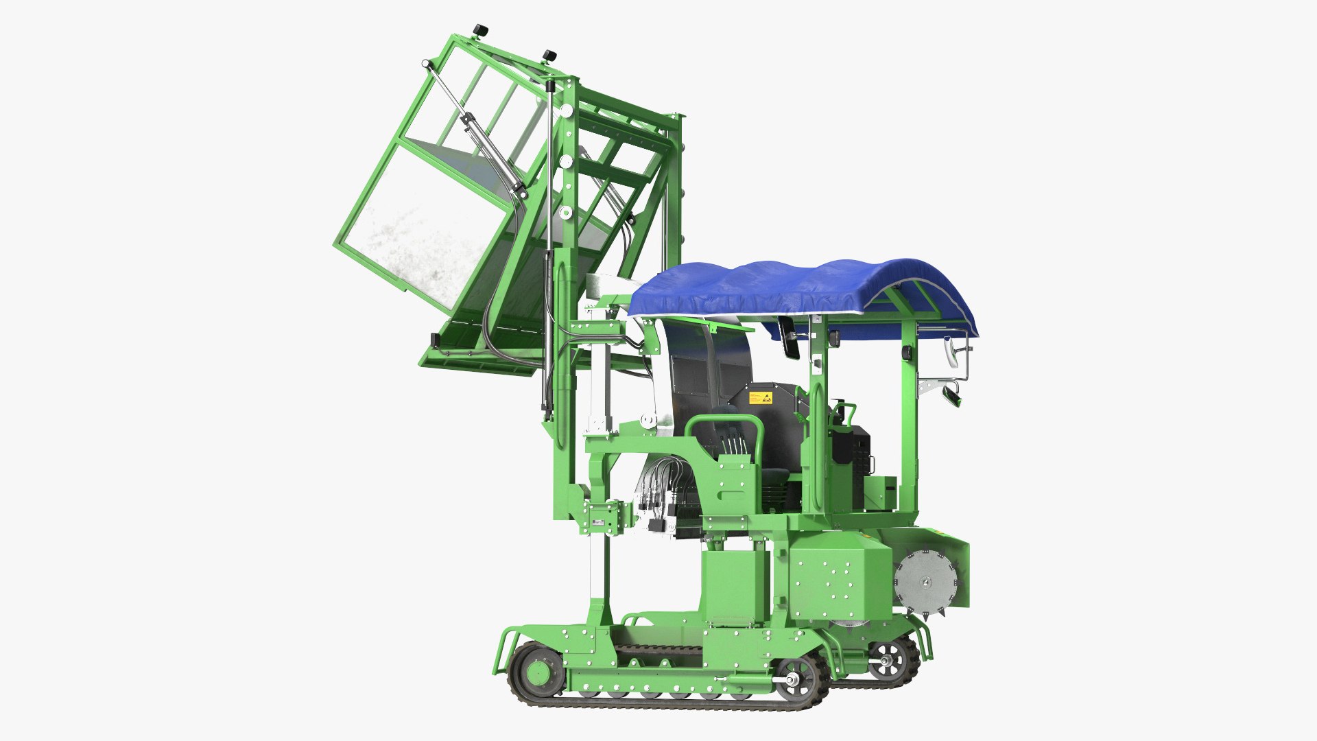 Self Propelled Tea Leaf Harvester Rigged for Maya 3D model preview