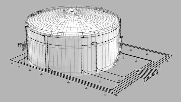 Refinery tank model - TurboSquid 1490607