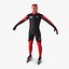 speed skater rigged 3D
