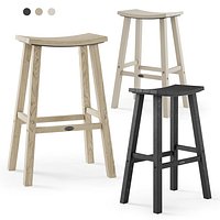 Polywood traditional outdoor saddle bar stool