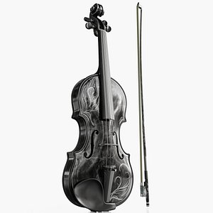 Violin black 3D model