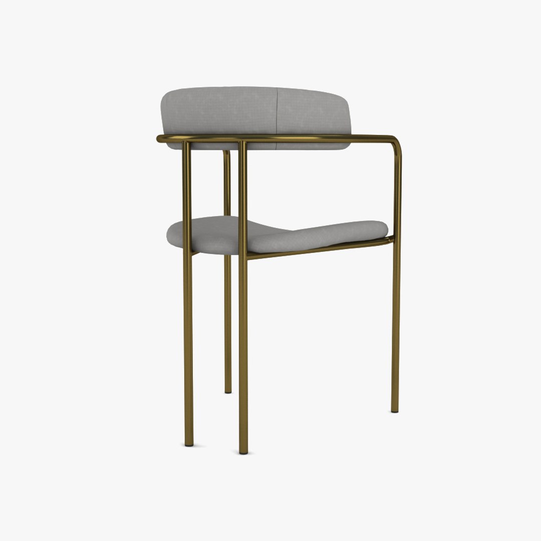 3D West Elm Lenox Dining armchair model TurboSquid 2027588