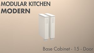 3D ModularKitchen - BaseUnit - 15 - Slab - Doors