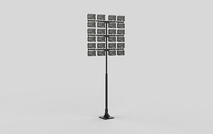 3D model Floodlight tower 02 3D model