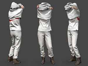 girl hoodie 3D