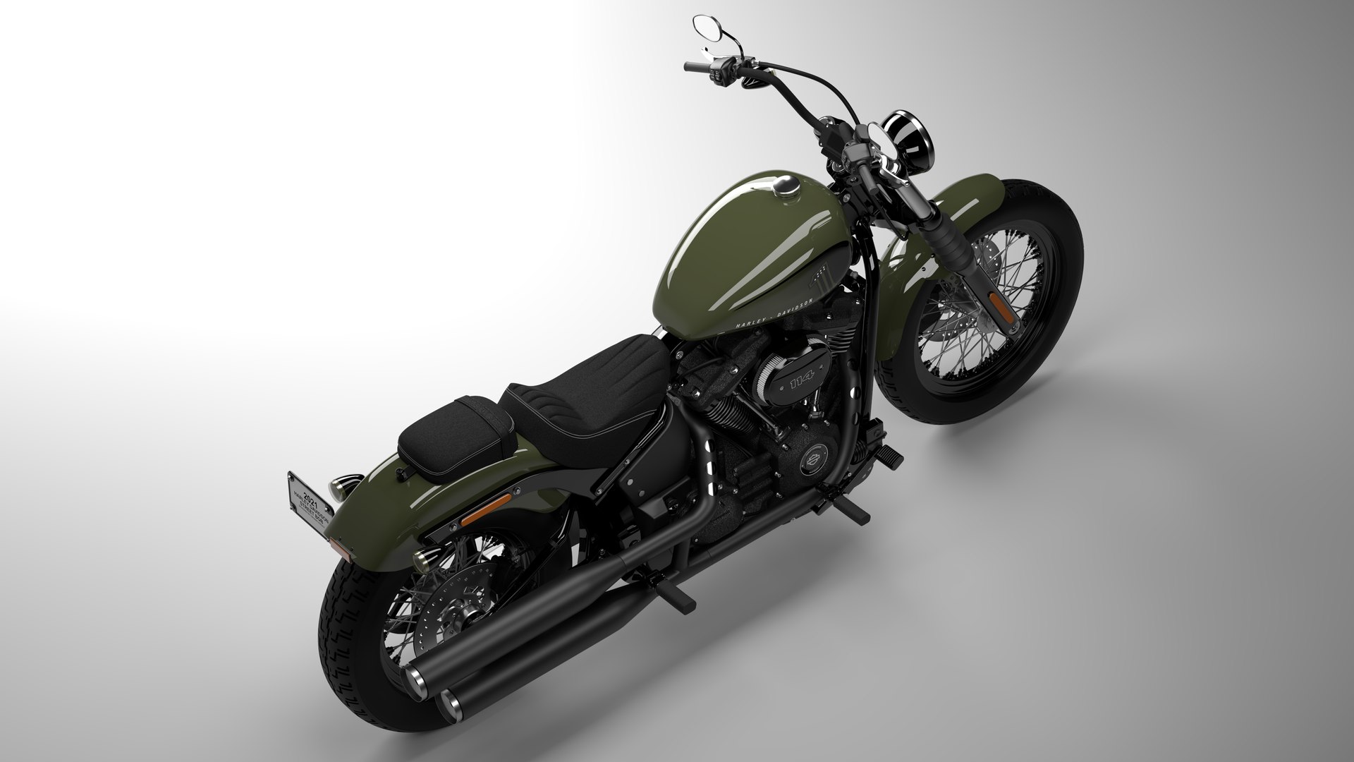 2021 harley davidson street bob deadwood green