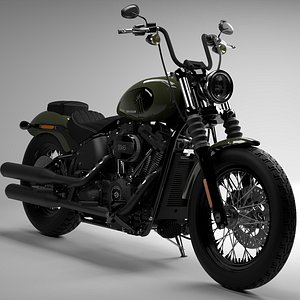 Realistic Harley Davidson Street Bob 2021 Deadwood Green