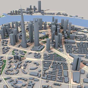 Shanghai City China 3D model