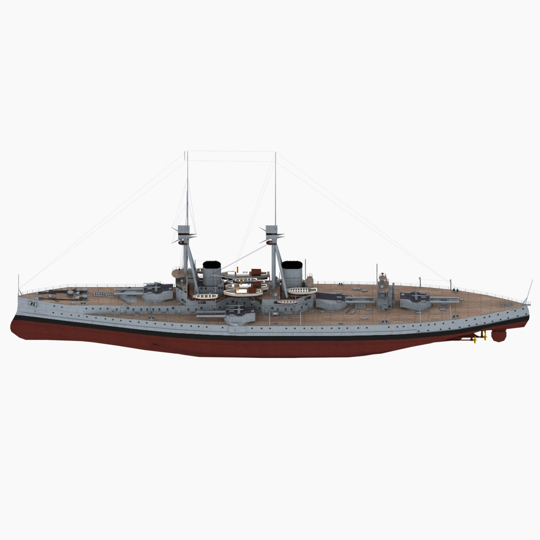 3d Dreadnought Battleship Bellerophon Class Model