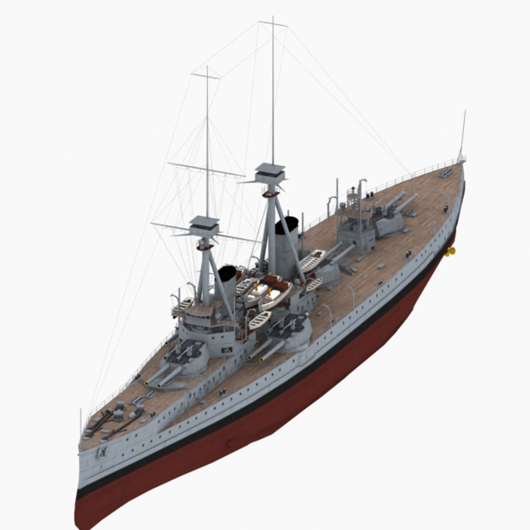 3d Dreadnought Battleship Bellerophon Class Model