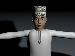 high poly arab boy (Oman)