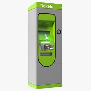 Card or Cash Ticket Machine Green