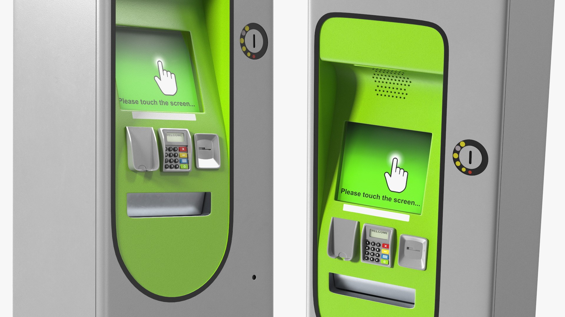 Card Or Cash Ticket Machine Green 3D Model - TurboSquid 2241828