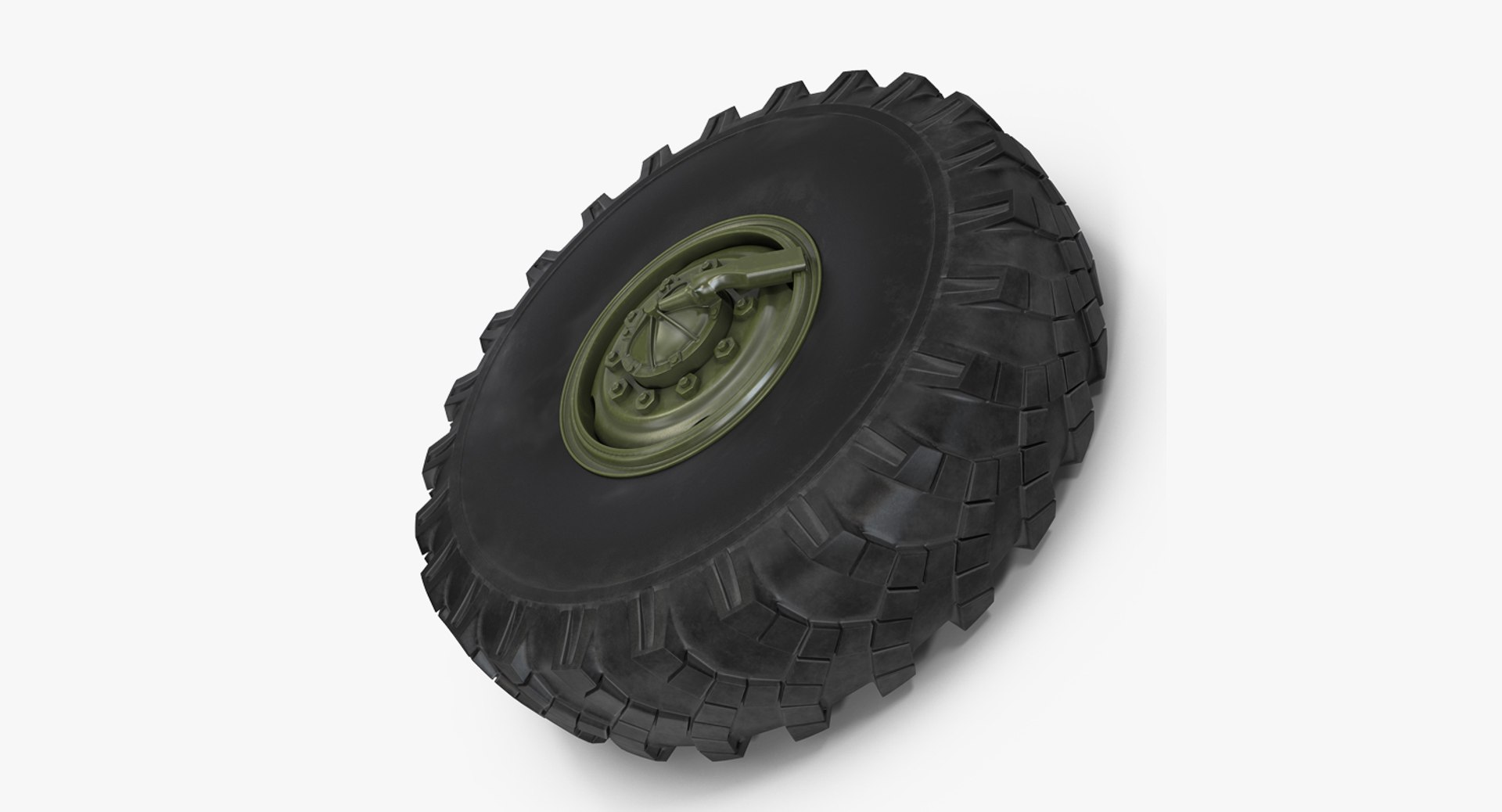 Military Truck Wheel 3D Model 3D model preview