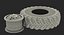 Military Truck Wheel 3D Model