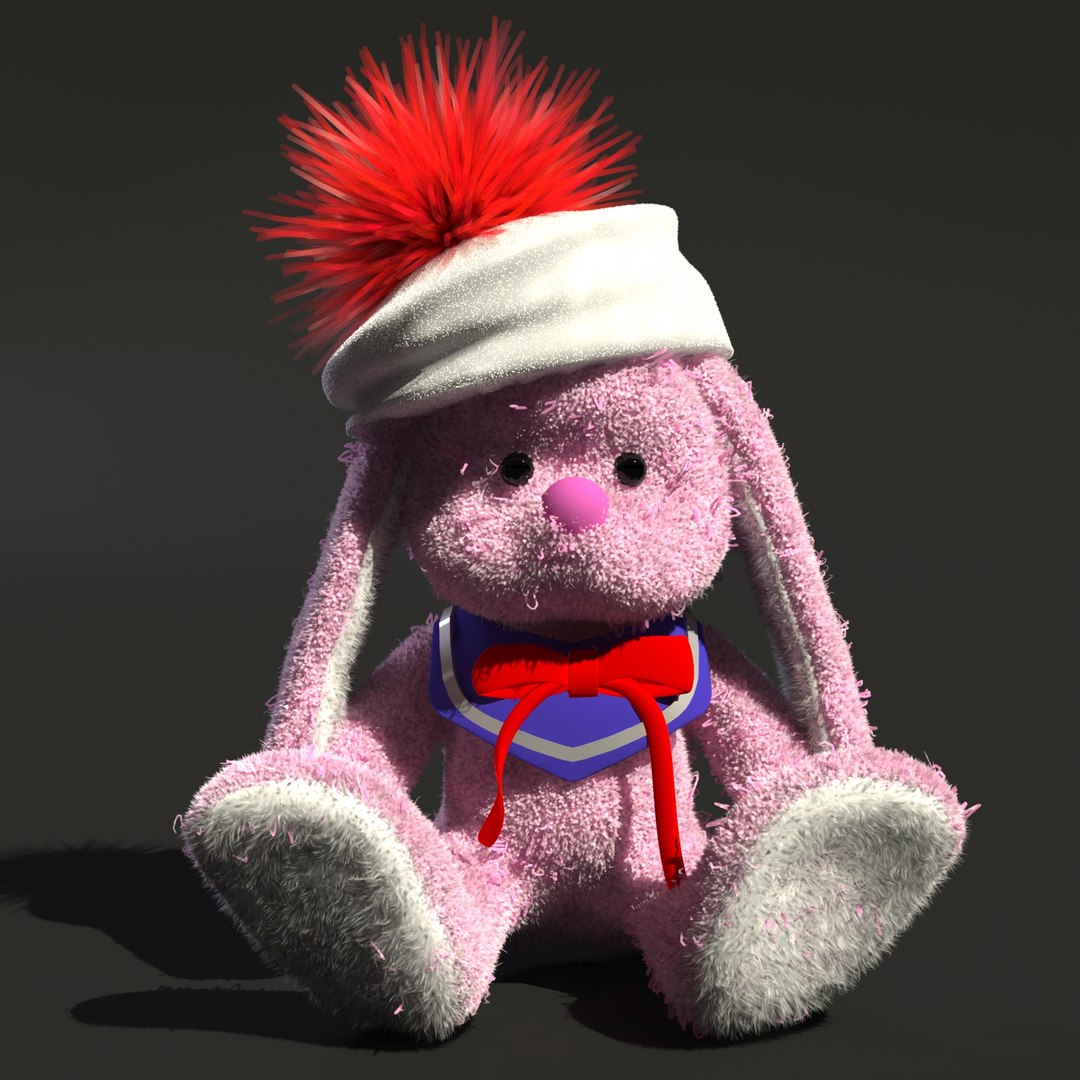 3D Fluffy Toy Rabbit - TurboSquid 1321550