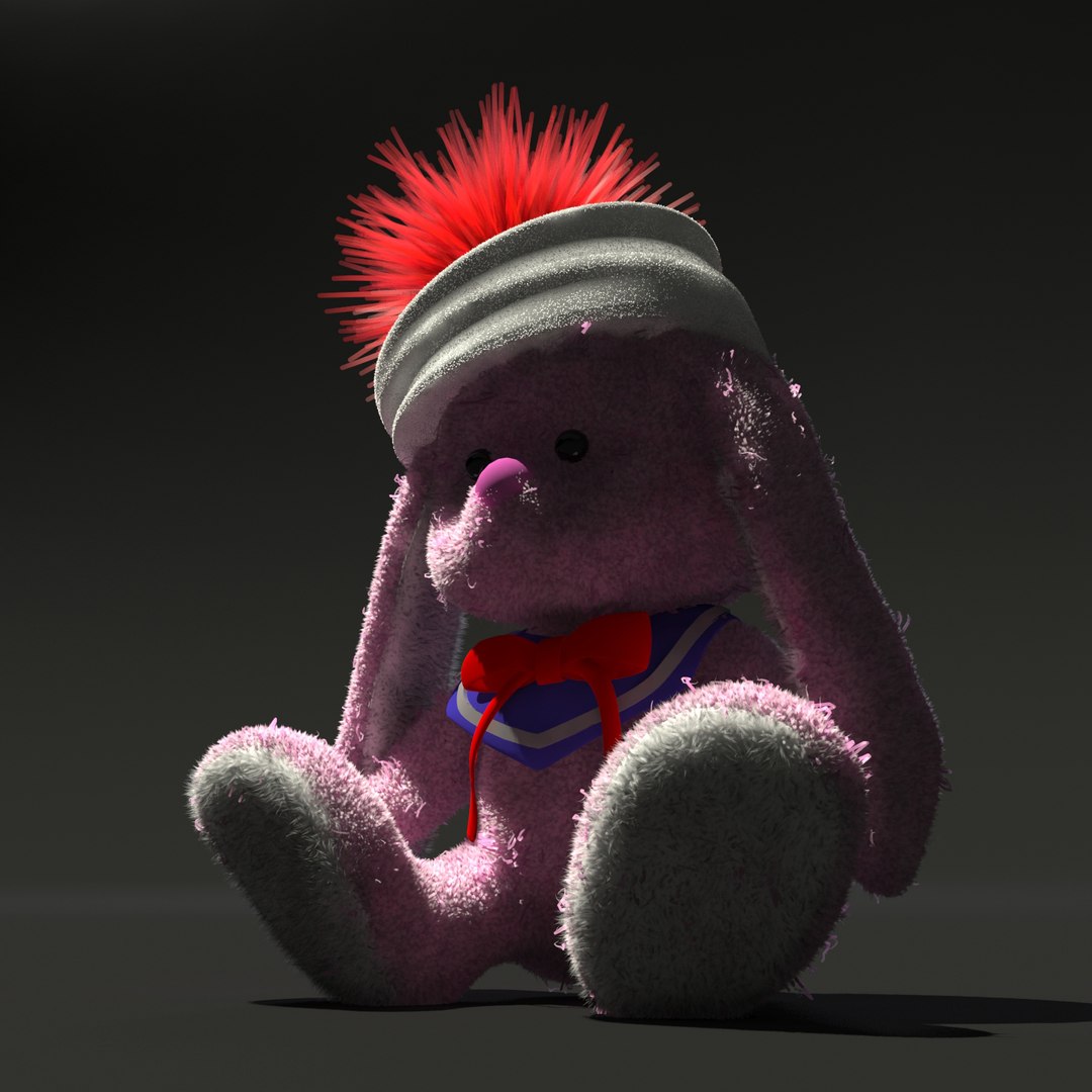 3D Fluffy Toy Rabbit - TurboSquid 1321550