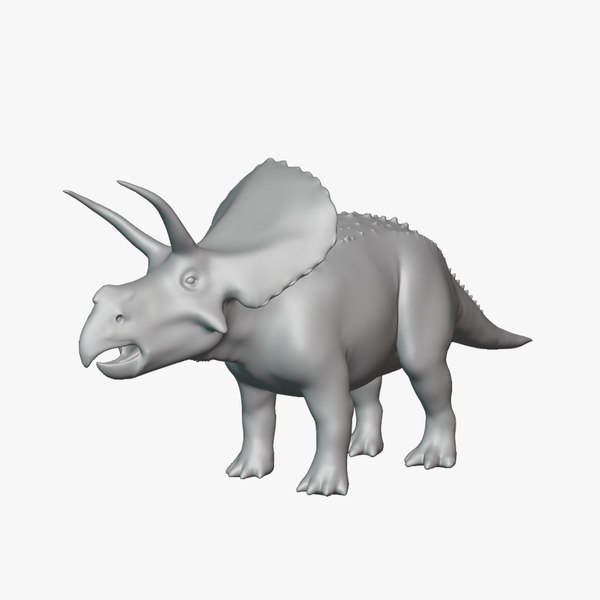 3D Diceratops Basemesh Low Poly model
