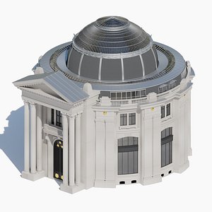 3D Low Poly Trade Exchange Building