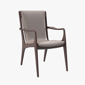 3D Vladimir Kagan Sculpted Sling Dining Arm Chair 3D model
