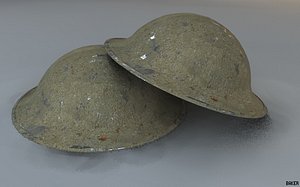 british helmet wwii c4d