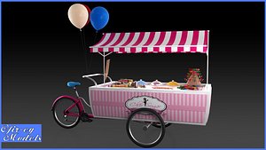 3d model sweets cart