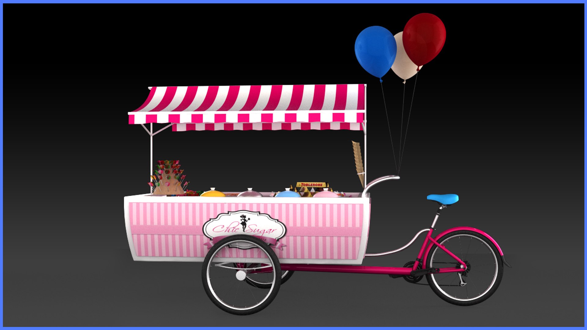 3d Model Sweets Cart