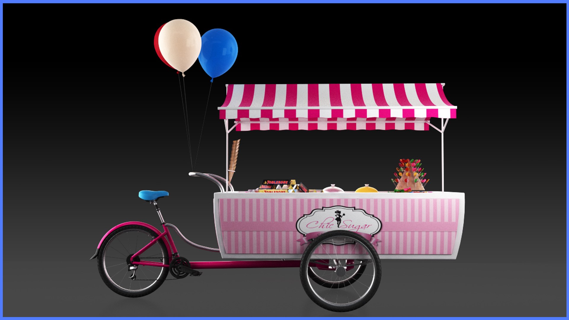 3d Model Sweets Cart