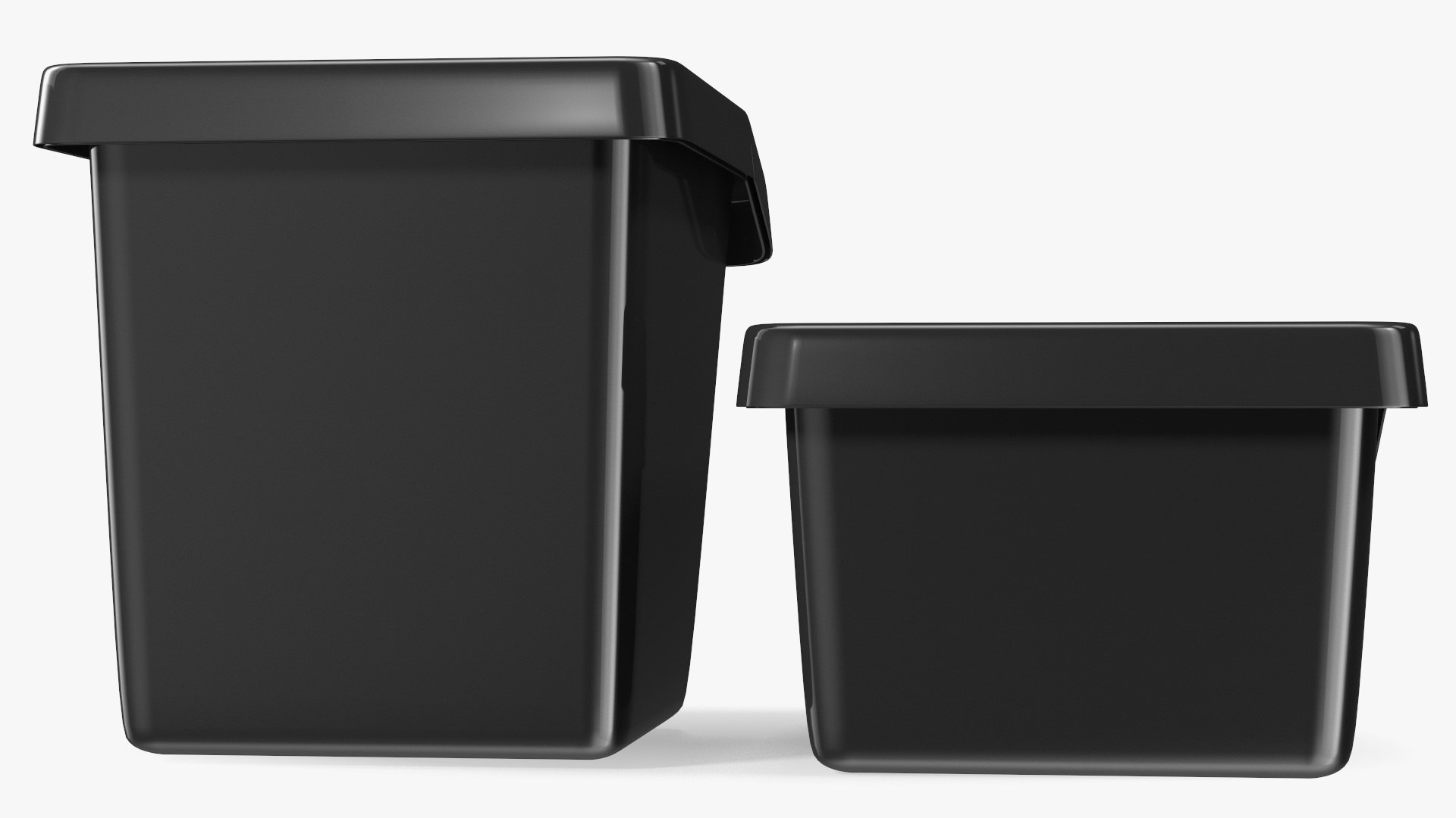 Black Storage Containers with Lid Set model TurboSquid 2071148